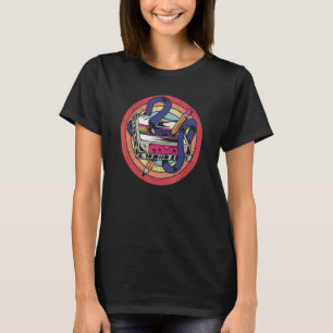 Kassettbandsmodul 2 för Audio i nedtryckt retro 2 T Shirt