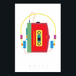 Kassettbandspelare | Popup-konst Poster 70s 80s |<br><div class="desc">"Musik har inget förfallodatum": 60:s 80:e Retro poster - Minimalist Cassette Tape Player Walkman. Det ser fantastiskt ut i en svart ram. Följ mig på Instagram eller Facebook eller prenumerera på uppdateringar på TakaraBeech.com ... Jag vill att kärlek ska ha kontakt med dig. ditt nya konstverk på social-media och märkre...</div>