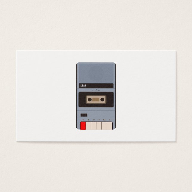 Kassettbandspelare Visitkort (Framsidan)