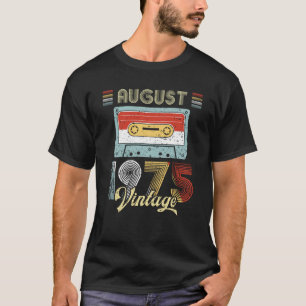 Kassetten för den Augusti 1975 vintagefödelsedag T Shirt