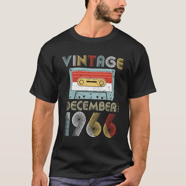 Kassetten för den vintageDecember 1966 T Shirt (Framsida)