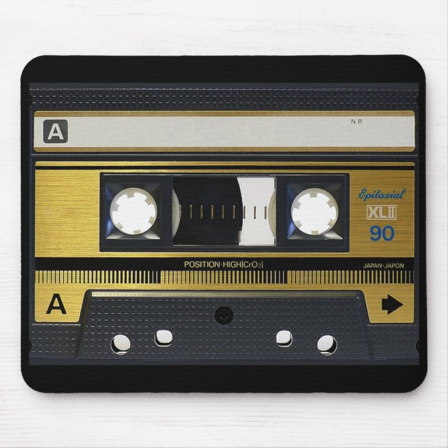 Kassetten tejpar Retro design för old school Musmatta (Framsidan)