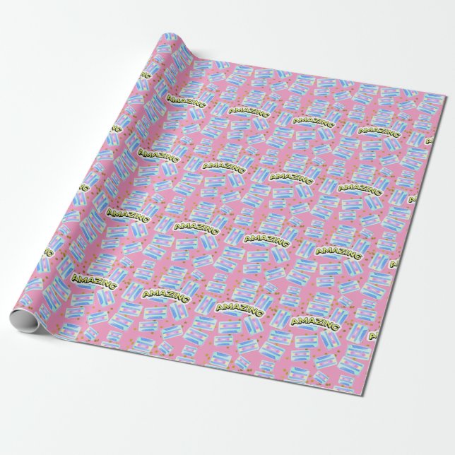 kassettmönster presentpapper (Utrullad)