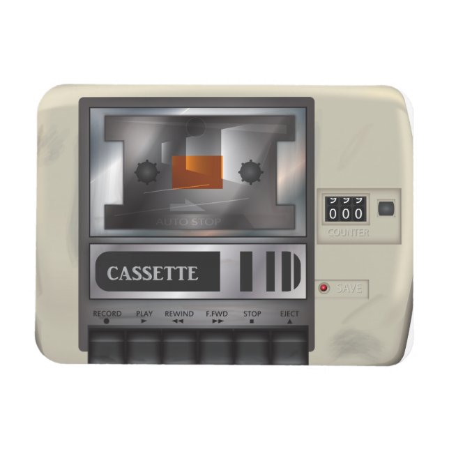 Kassettspelare Magnet (Horisontell)
