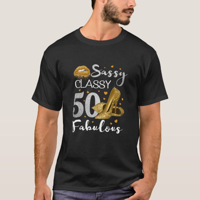 Kassi för kvinnor 50 Fabulous 50 Födelsedagsfester T Shirt (Framsida)