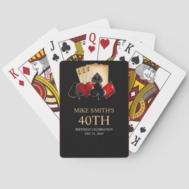 KASSINOKVÄLL, POKER NATT, GAMBLE, CARDS DICE CASINOKORT (Baksidan)