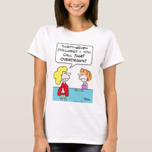 kassör i bank övertrasserad appell det t-shirt