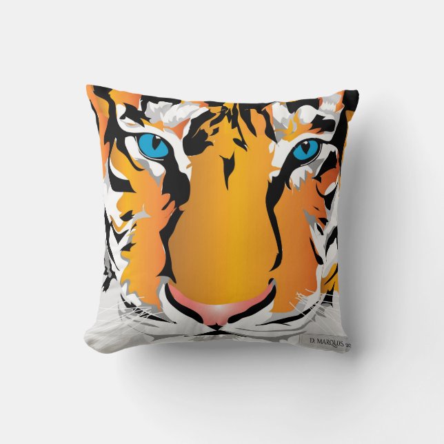 KAST PILLOW-TIGER-ORANGE KUDDE (Framsida)