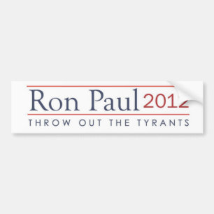 Kast ut tyrantsna Ron Paul 2012 Bildekal