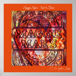Kasta Austin Maggie Maes utskrift Poster