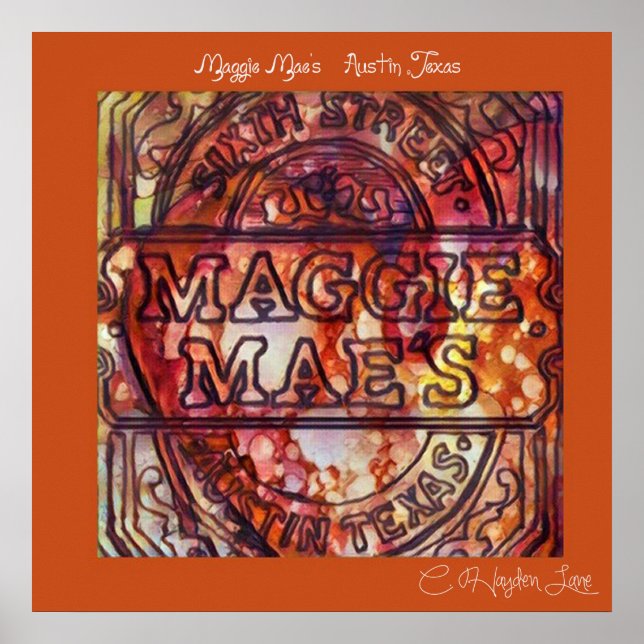 Kasta Austin Maggie Maes utskrift Poster (Framsidan)