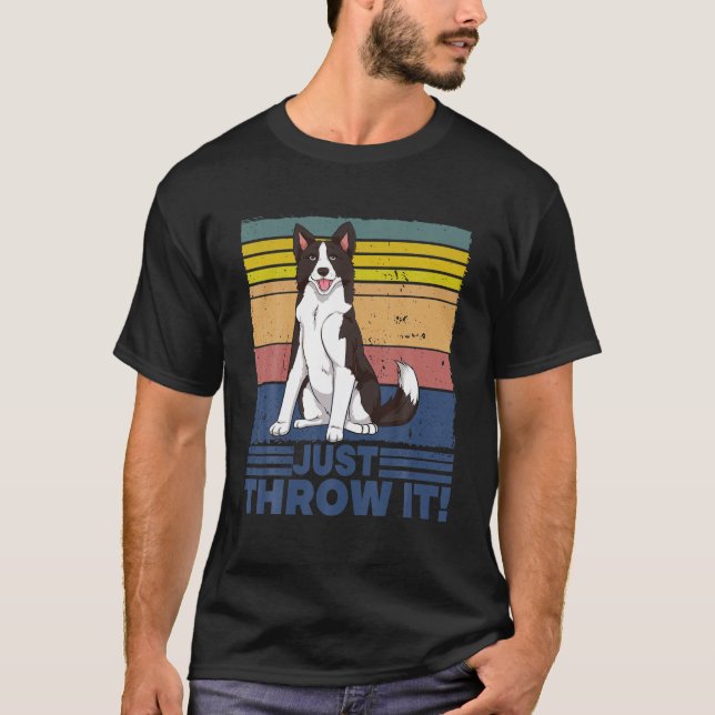 Kasta bara Gräns Collie T Shirt (Framsida)