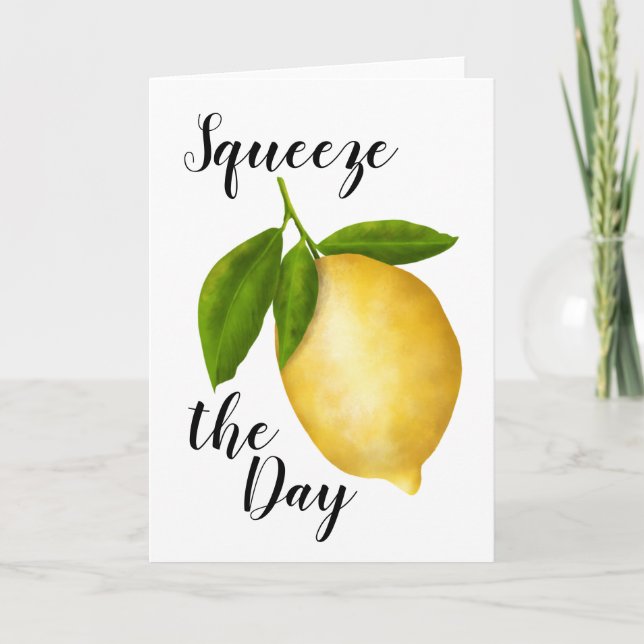 Kasta dagen! Lemonhälsningskort Kort (Framsida)