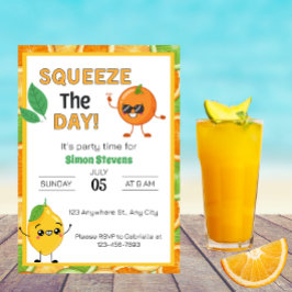 Kasta dagen! - Roligt Citrus-Théed Party Inbjudningar