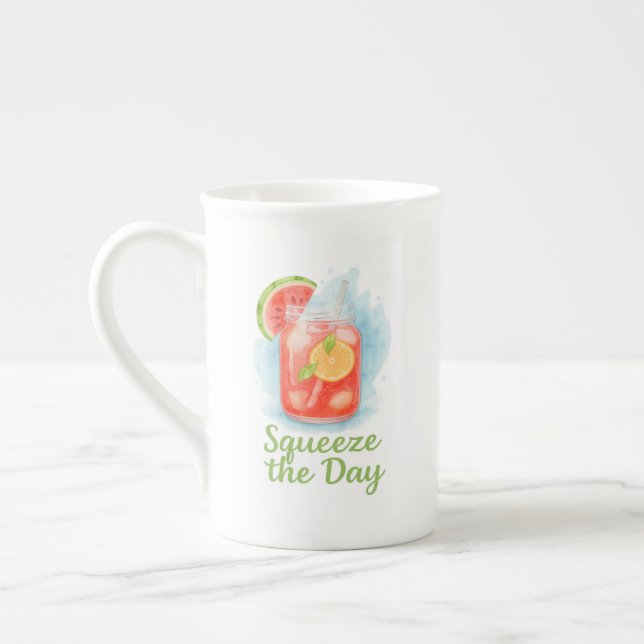 Kasta dagen - Specialty Mugg Benporslin Mugg (Vänster)