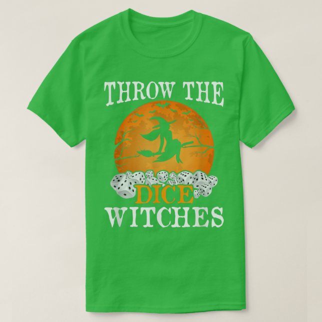 Kasta Dice Witches Bunco Halloween fest Costu T Shirt (Design framsida)