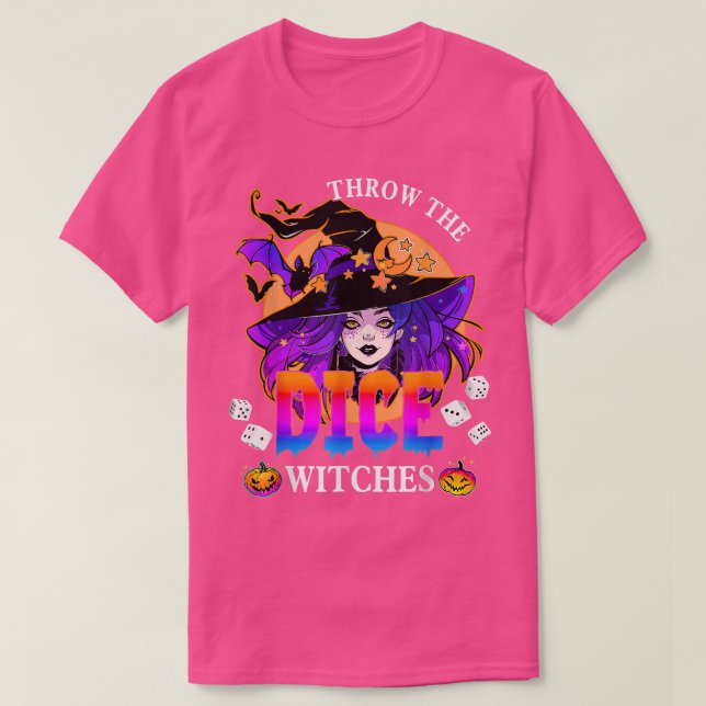 Kasta Dice Witches Bunco Happy halloween Party T Shirt (Design framsida)