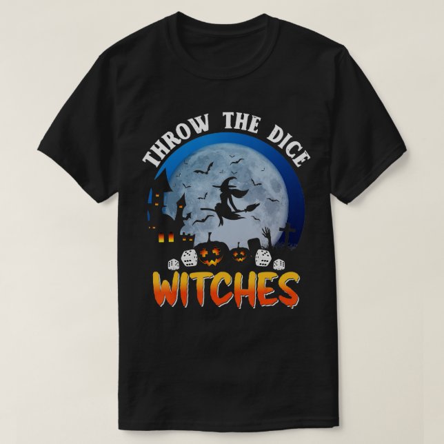 Kasta Dice Witches Bunco Party Funny Halloween T Shirt (Design framsida)