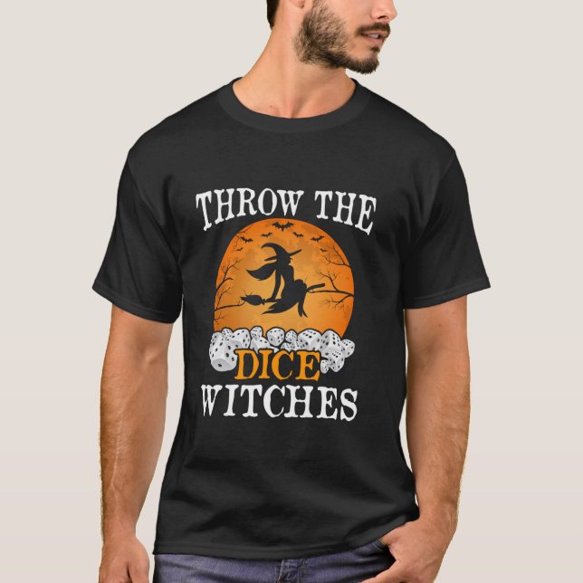 Kasta Dice Witches Bunco Party Långärmad T S Shirt (Framsida)
