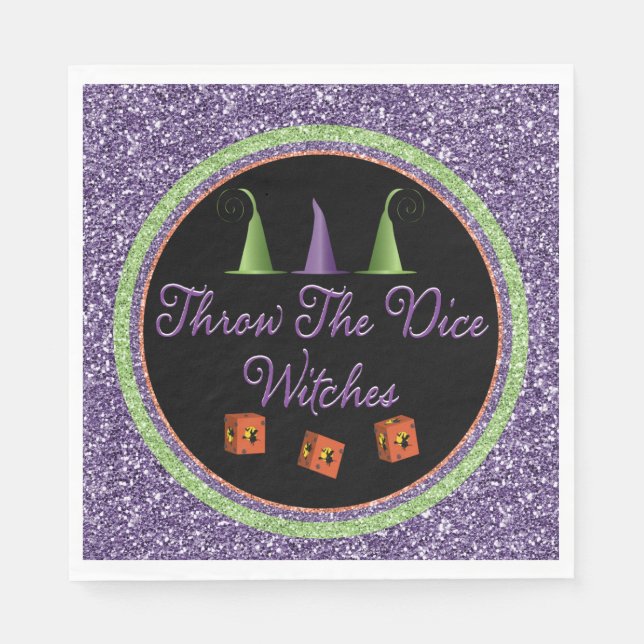 Kasta Dice Witches Gnistra Bunco Napkins Pappersservett (Framsidan)