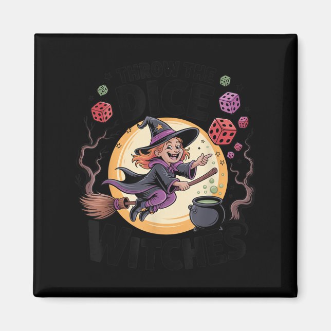 Kasta Dice Witches Halloween Bunco Dice Game D. Magnet (Framsidan)