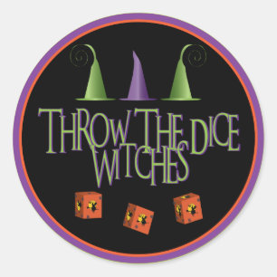 Kasta Dice WItches Stickers Runt Klistermärke
