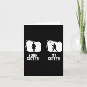 Kasta din syster min syster Brother Funny Dminto Kort