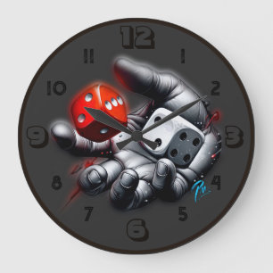 Kasta en Dice 101 Clock Stor Klocka