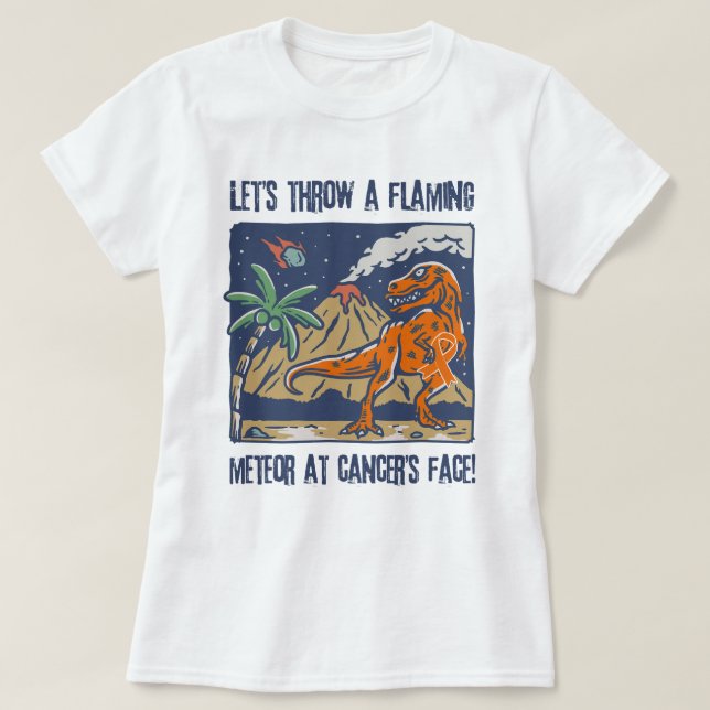 Kasta en flammätare vid Leukemi Awareness Lårny T Shirt (Design framsida)
