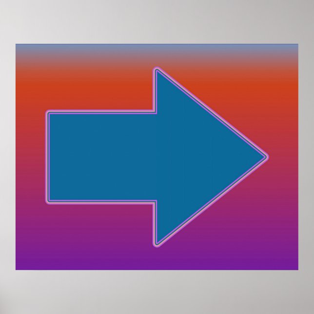 Kasta en pil till Högerna blå över röd Poster (Framsidan)