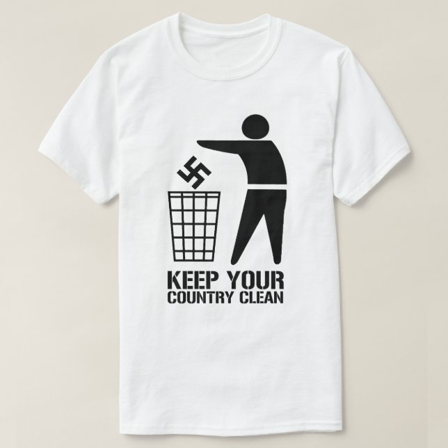 Kasta fascister Behålla Land Clean T Shirt (Design framsida)