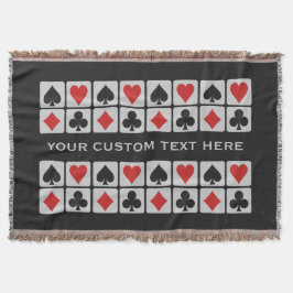 Kasta filt för anpassningsbarna Card Player