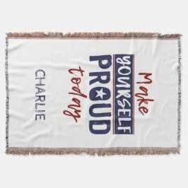 Kasta filt med det egna namnet "Gör dig själv stol