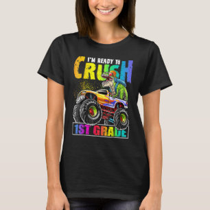 Kasta första Klass Dinosaur Monster Lastbil tillba T Shirt