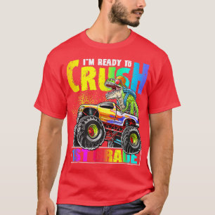 Kasta första Klass Dinosaur Monster Lastbil tillba T Shirt