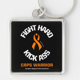 KASTA HÅRDA KICK...CRPS FYRKANTIG SILVERFÄRGAD NYCKELRING
