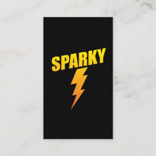 Kasta i sig rolig Sparky blixt för elektrikergåv Visitkort