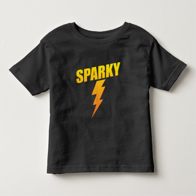 Kasta i sig rolig Sparky blixt för elektrikergåvan T Shirt (Framsida)
