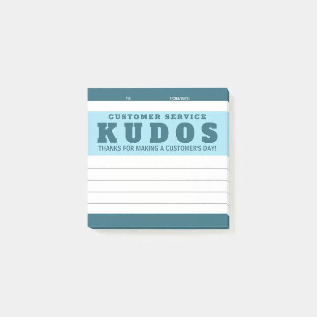 Kasta kudos kundtjänstpris post-it block (Framsida)