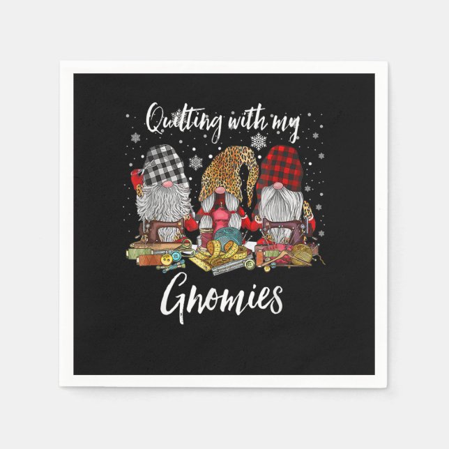 Kasta med Helgdag Gnomies julgran Pappersservett (Framsidan)