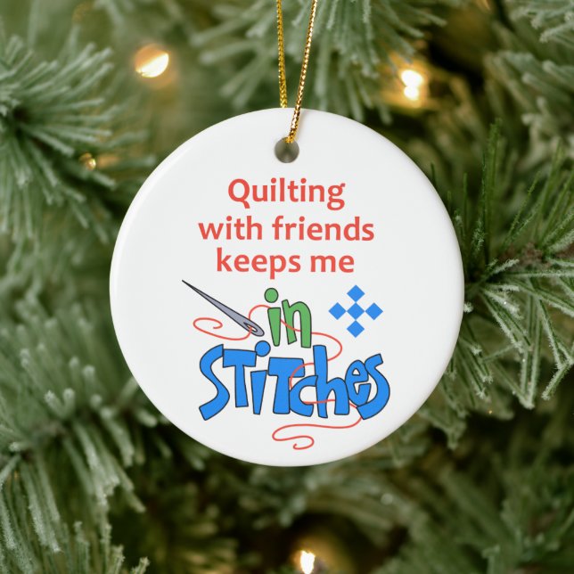 Kasta med vänner julgransprydnad keramik (Träd)