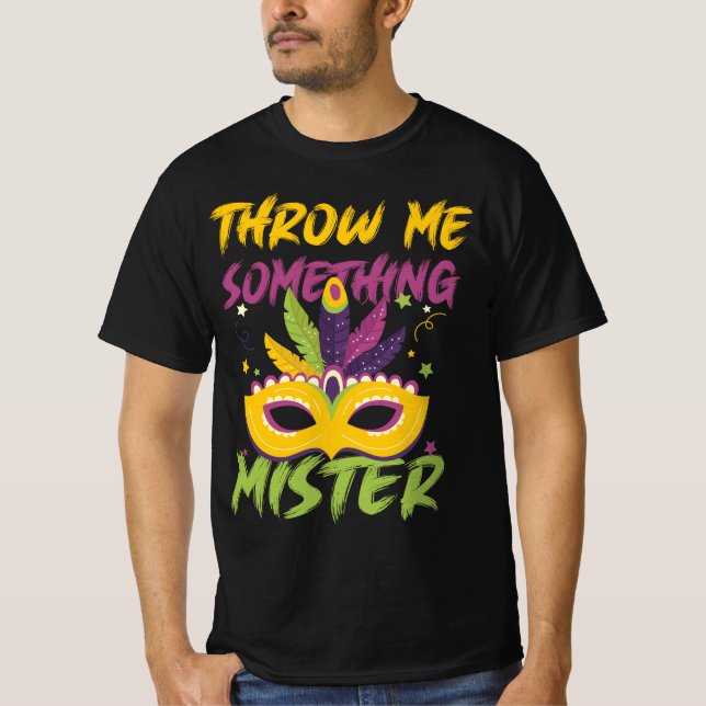 Kasta mig en minister Mardi Gras pärlor Party T Shirt (Framsida)
