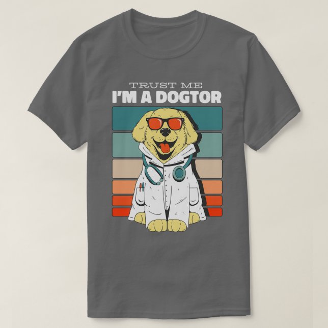 Kasta mig Im A Hund Doktor T Shirt (Design framsida)