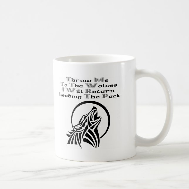 Kasta mig till vargerna som jag ska den återgång kaffemugg (Höger)