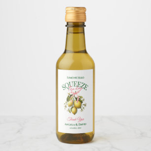 Kasta Mini Limoncello Bröllop dagen Vinetikett