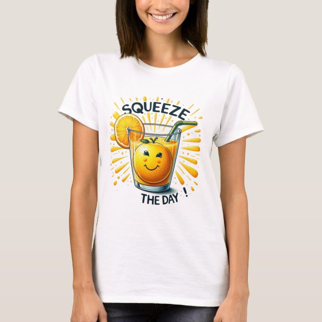 Kasta Orangens juica T Shirt (Framsida)