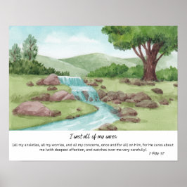 Kasta på hans bekymmer poster