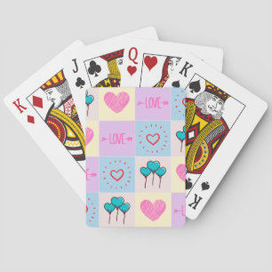 Kasta pil för kärlek-hjärtan casinokort