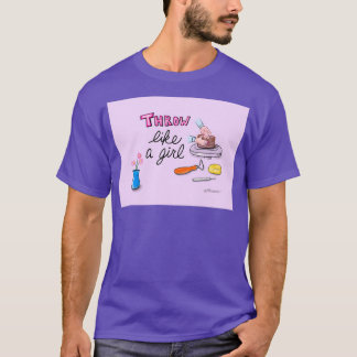 Kasta potti som en flicka t shirt
