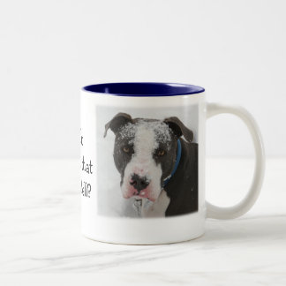 Kasta snöboll, vem kastade det Två-Tonad mugg